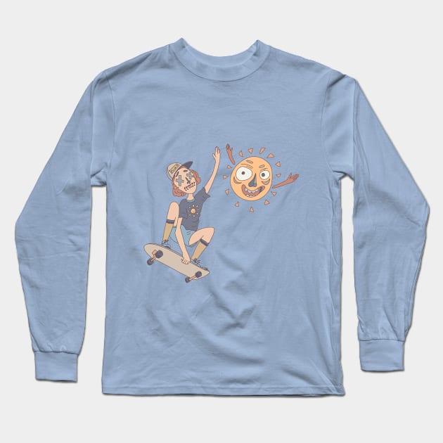 high five with sun Long Sleeve T-Shirt by ugnelaza